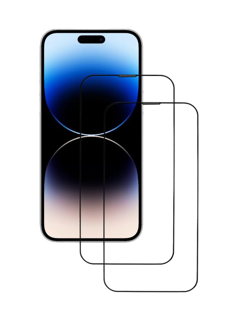ACLIX 2 Pieces Antistatic ESD Dustproof Premium Quality High Definition Tempered Glass Screen Protector Designed For  iPhone 14 Pro - Image 1