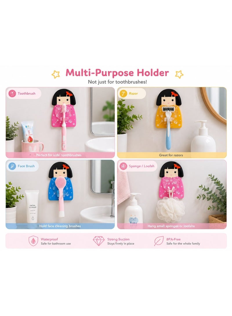 5-Piece Self-Adhesive Wall Hooks Set, Waterproof Multi-Purpose Sticky Hooks for Kitchen & Bathroom, Ideal for Towels, Utensils, Keys, Razors & Accessories - Multi Color - Image 2