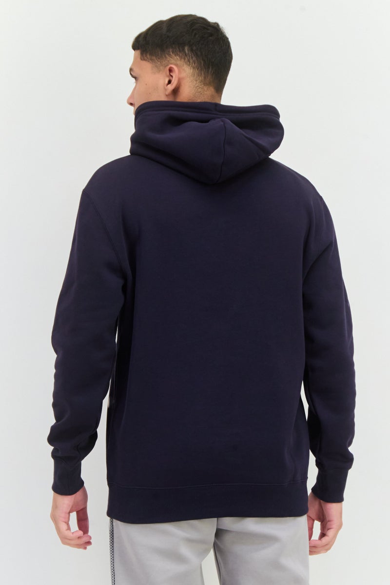 PUMA Men Sportswear Fit Long Sleeve Hooded Sweatshirt, Navy - Image 3