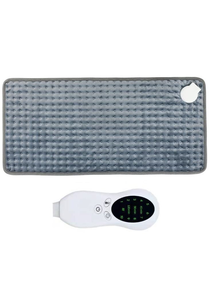 PENG GENERAL Heating Pad Heat Electric Blanket 12in x 24in Heating Pad Soft Flannel Grey  - Image 1