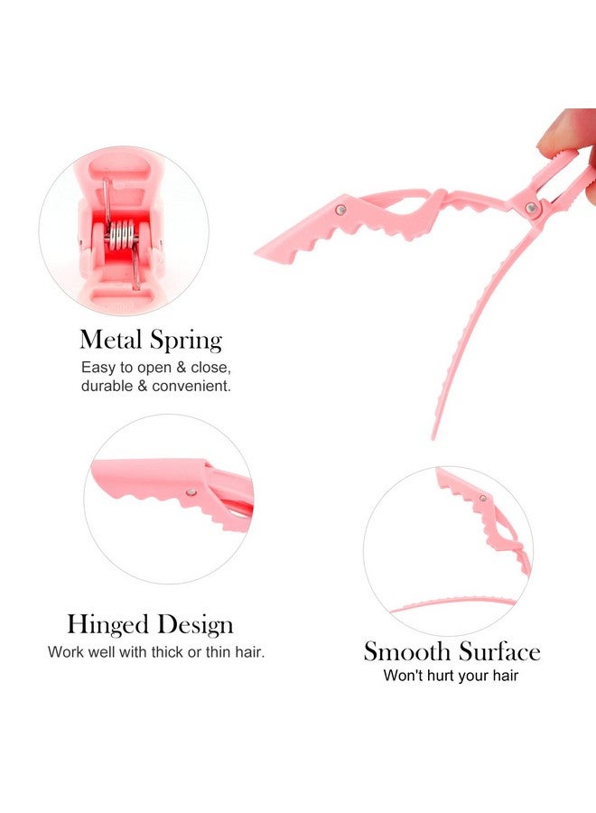 Ondder 24 Pack Alligator Hair Clips For Styling Sectioning Pink Clips For Hair Large Salon Pro Hair Clips For Barber Coloring Cutting Big Gator Hair Styling Clips Hair Accessories For Women Men - Image 4