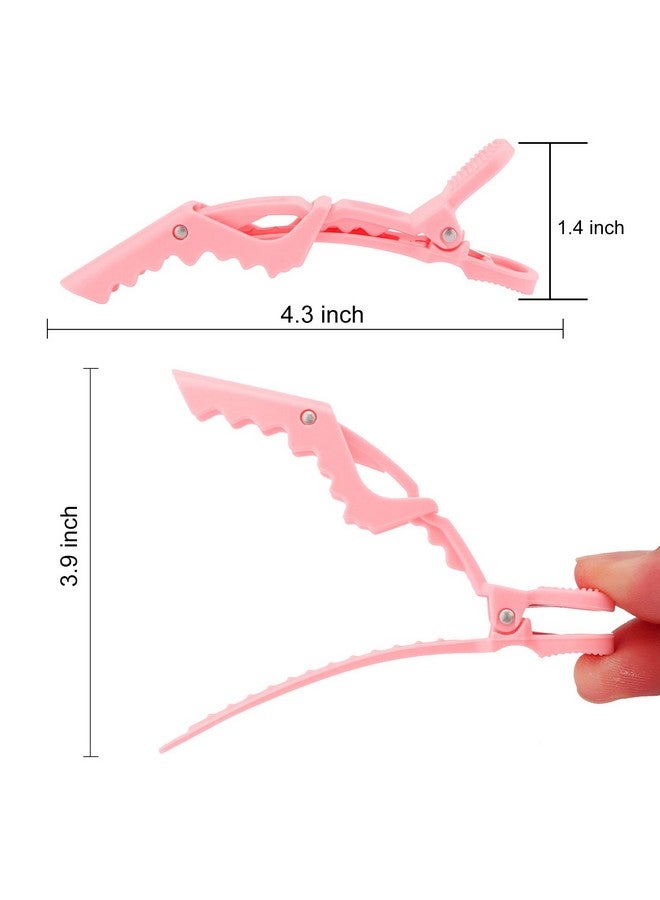Ondder 24 Pack Alligator Hair Clips For Styling Sectioning Pink Clips For Hair Large Salon Pro Hair Clips For Barber Coloring Cutting Big Gator Hair Styling Clips Hair Accessories For Women Men - Image 3