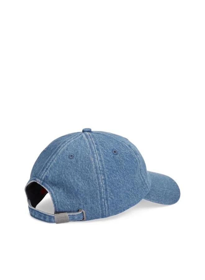 TOMMY JEANS Washed indigo Heritage Tonal Logo Denim Baseball Cap  | Best Price UAE