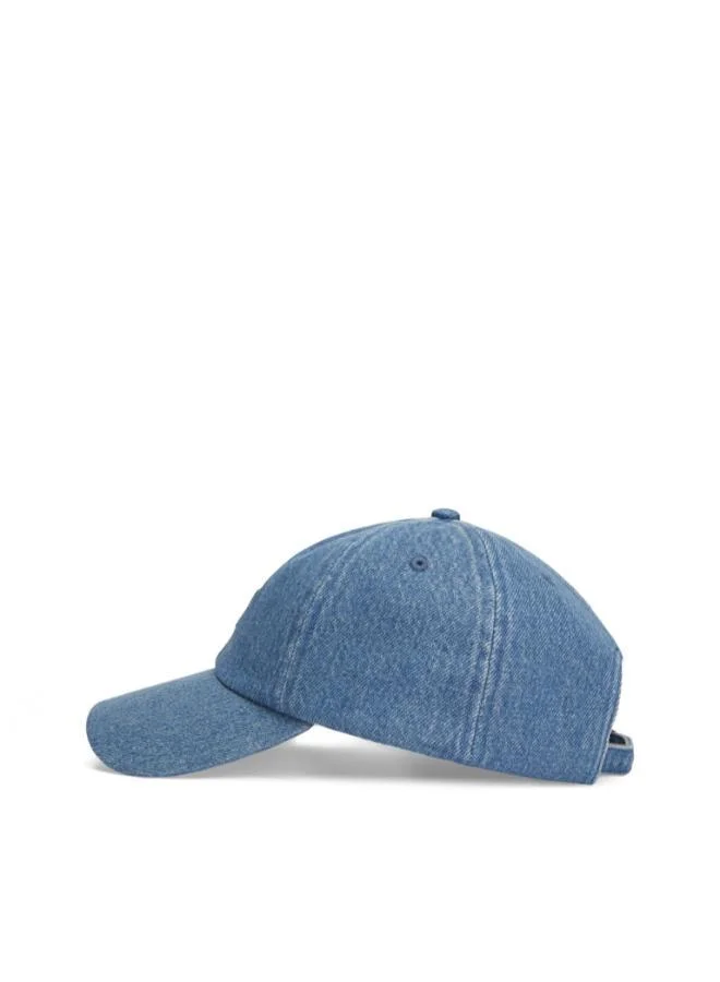 TOMMY JEANS Washed indigo Heritage Tonal Logo Denim Baseball Cap  | Best Price UAE