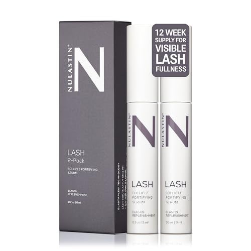 NULASTIN Eyelash Serum for ThickerLooking Lashes  Follicle Fortifying LASH Serum  Clinically Tested Eyelash Enhancing From the Experts in Brows and Lashes 2 Pack 01 Fl Oz Each