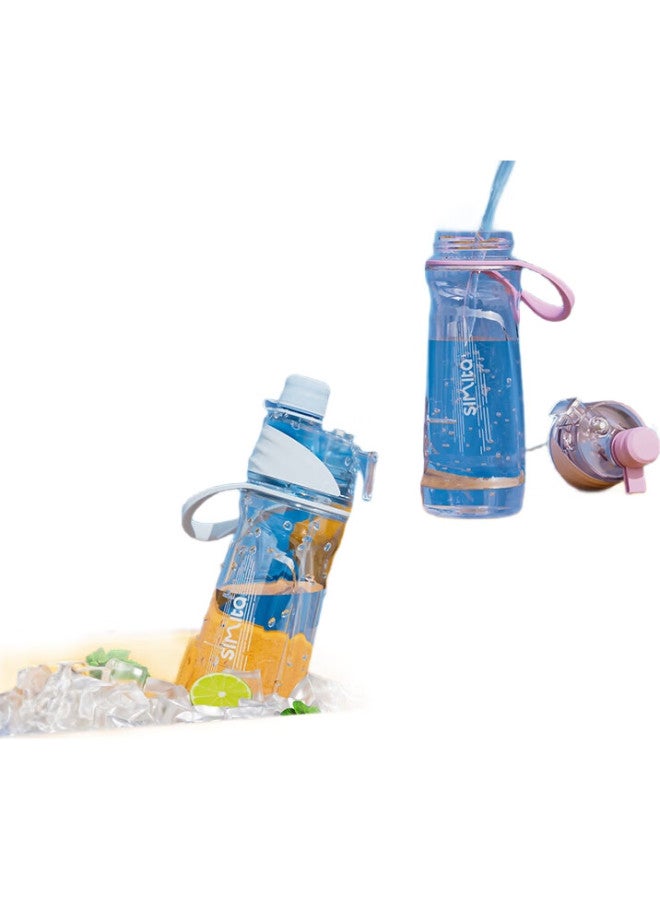Simita Spray Sports Water Bottle Large Capacity, Children'S Summer Plastic Tritan Water Bottle, Men'S And Women'S Cycling Drinking Water Bottle - Image 3