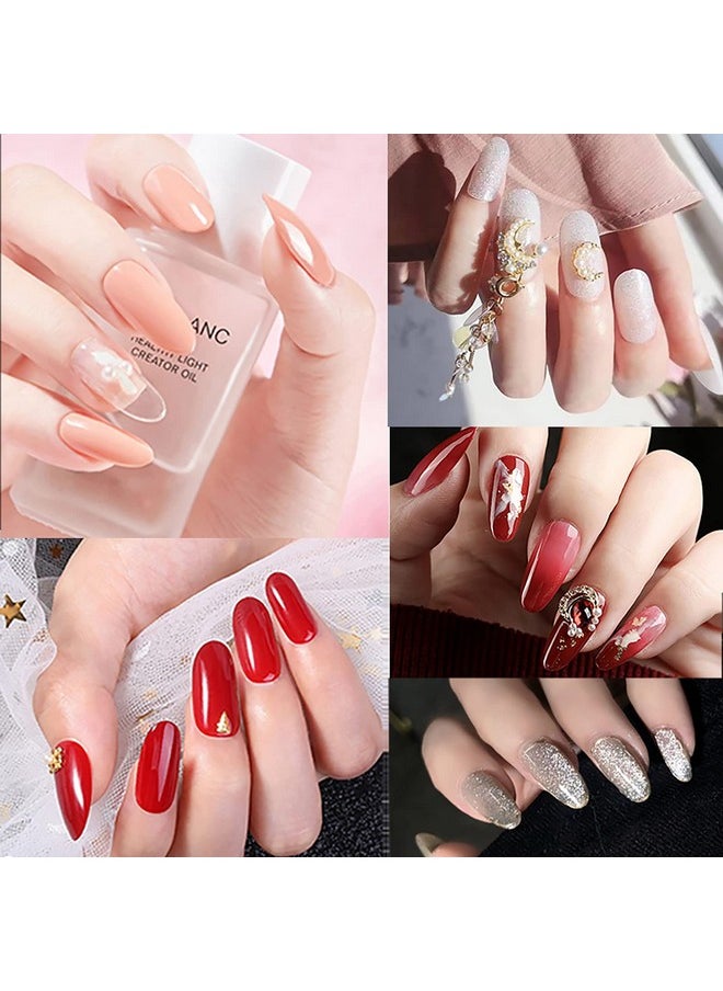 Ohlove 500Pcs Oval Nail Tips For Acrylic Clear Fake Nails Full Cover 10 Sizes  - Image 4
