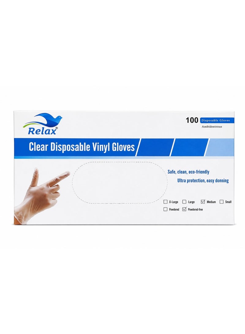 Relax Vinyl Gloves Powder Free Disposable - Image 3