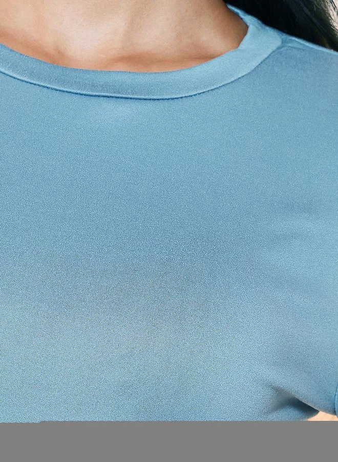 تايك تو بودي سوت سادة بياقة دائرية