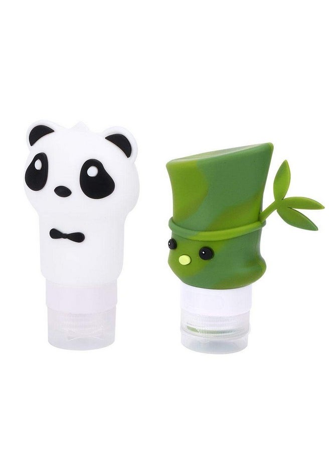 2Pcs Cartoon Panda Bamboo Shape Cosmetic Container Silicone Travel Squeeze Bottle Shampoo Lotion Cosmetic Container Leakproof Liquids Bottles - pzsku/Z38FF1B3984C03FD26CC6Z/45/_/1707976612/0b45fbee-27c0-4419-aa85-44cfec021d7f