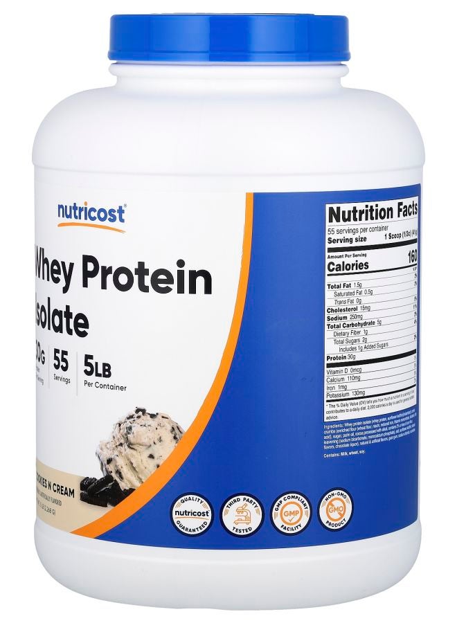 Nutricost Whey Protein Isolate Cookies N Cream 5 lb (2268 g) - Image 2