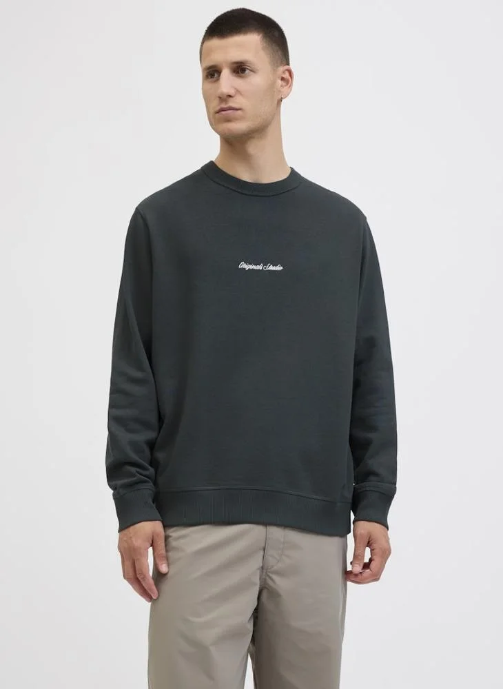 جاك اند جونز Logo Pullover Sweatshirt