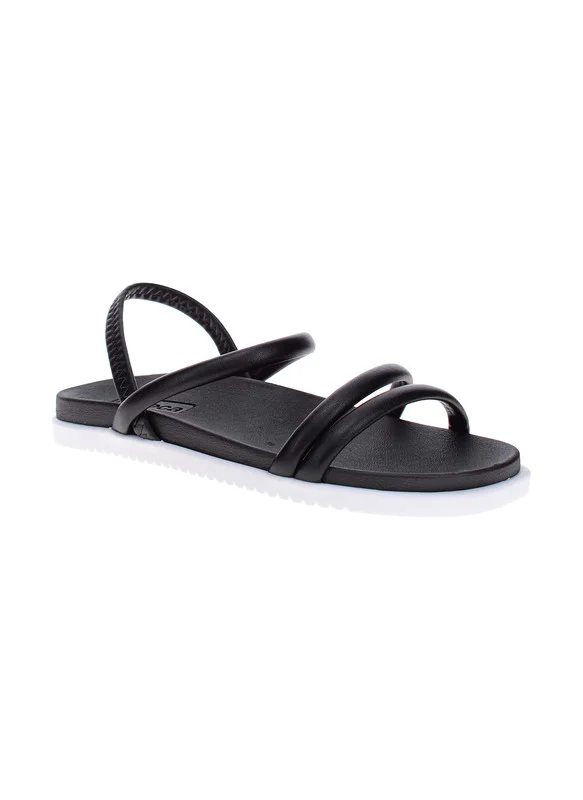 MOLECA Moleca Ladies Flat Sandals Black | Made In Brazil