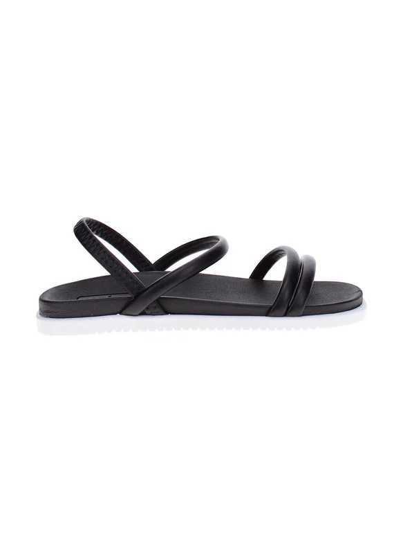 MOLECA Moleca Ladies Flat Sandals Black | Made In Brazil