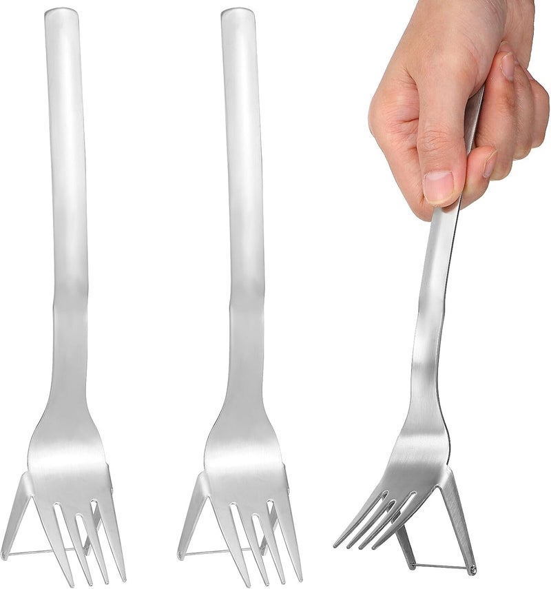 LIFKOME 2pcs Watermelon Fork Cutters Stainless Steel Fruit Slicers for Cutting for Home Kitchen and Gatherings - Image 2
