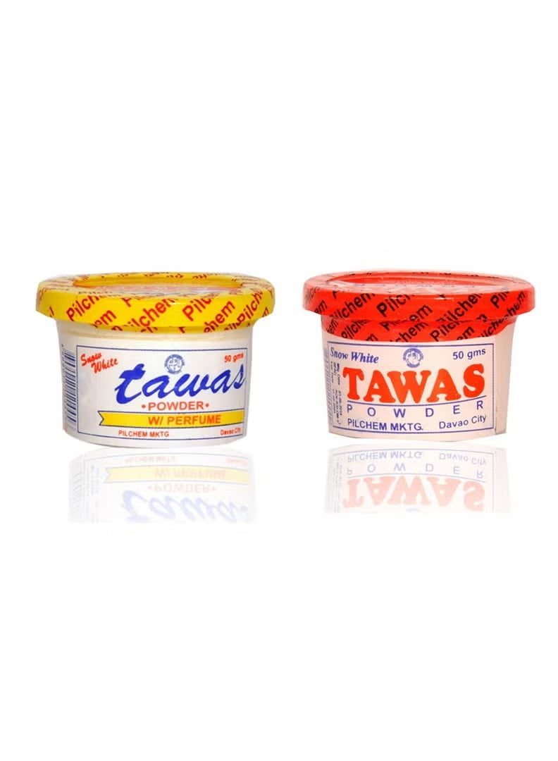 Snow White Tawas Deodorant Powder Two-Piece 50g