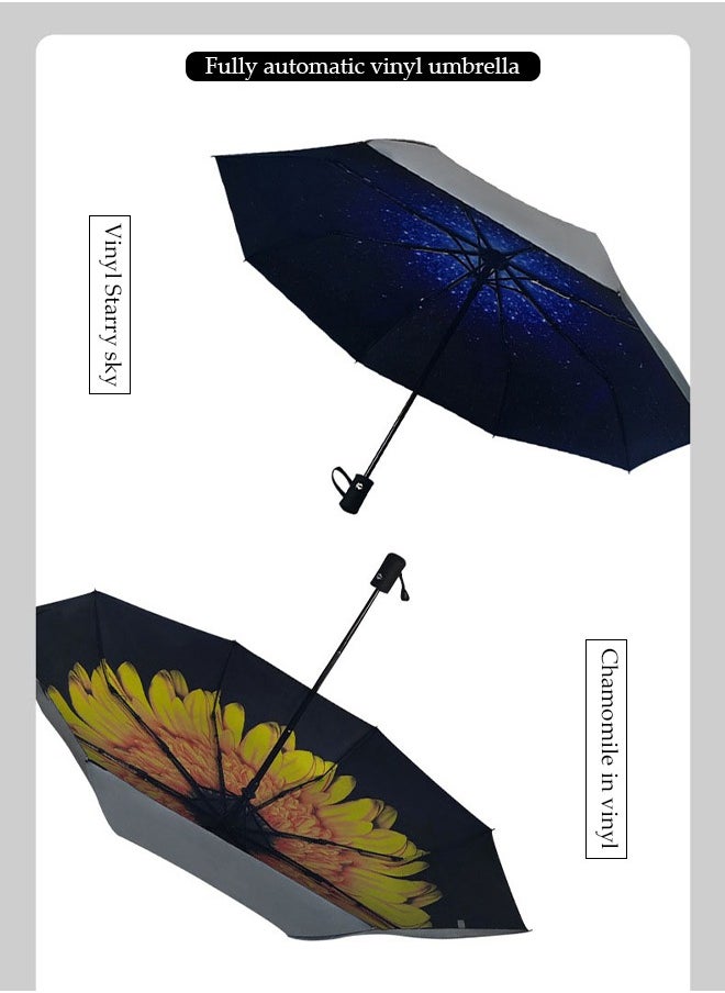 Generic Compact Travel Umbrella,Windproof Waterproof Stick Umbrella Anti-UV Protection Golf UmbrellasSmall Sun or Rain Pocket Umbrella  - Image 5
