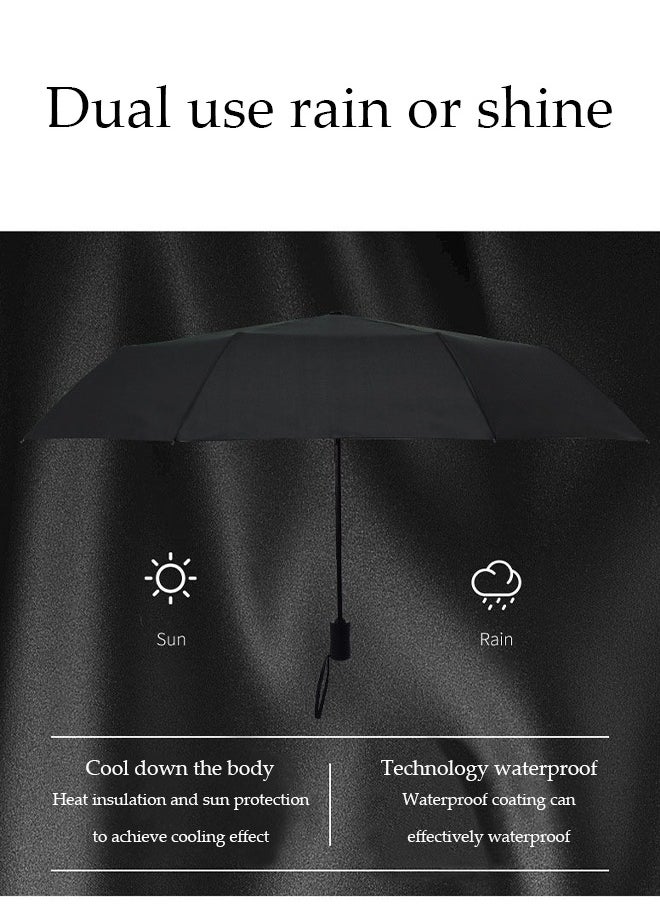 Generic Compact Travel Umbrella,Windproof Waterproof Stick Umbrella Anti-UV Protection Golf UmbrellasSmall Sun or Rain Pocket Umbrella  - Image 2