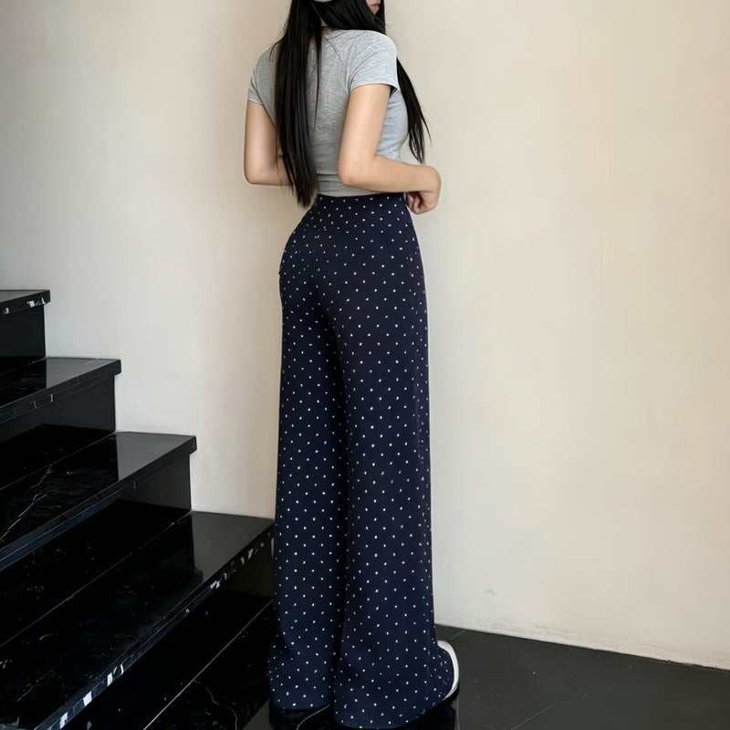 Korean Style Polka Dot palazzo pants - Image 4