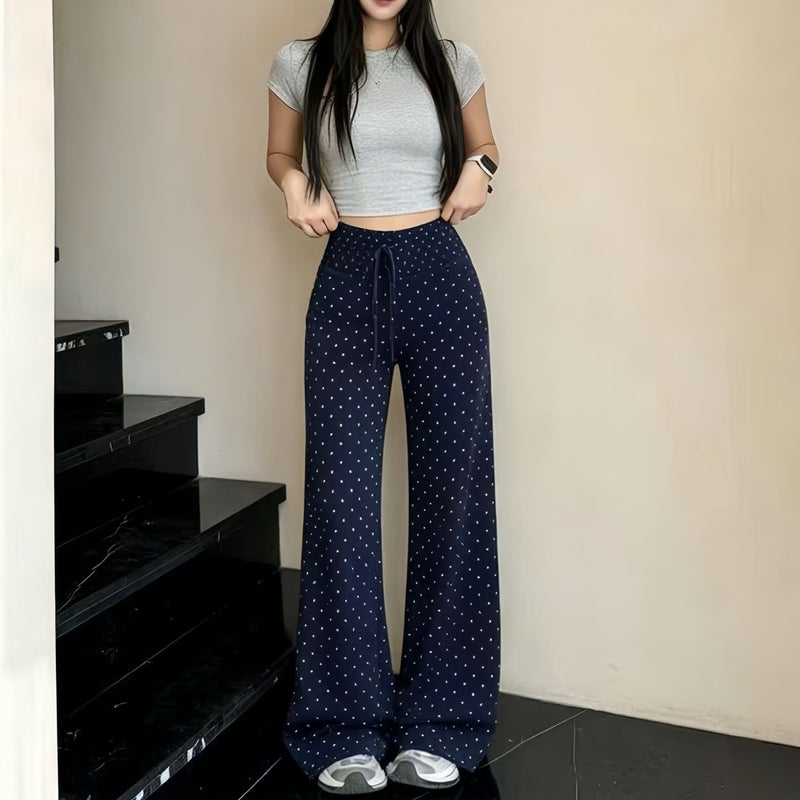 Korean Style Polka Dot palazzo pants - Image 2