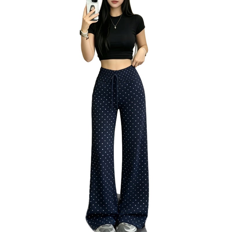 Korean Style Polka Dot palazzo pants - Image 5