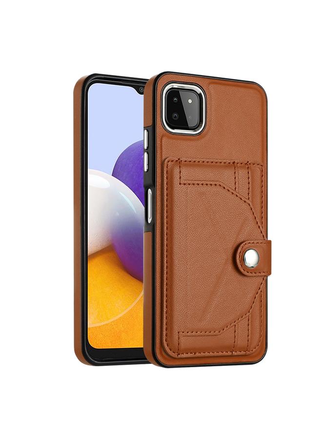 The Bros Case For Samsung Galaxy A22 5G Shockproof Leather Phone Case with Card Holder