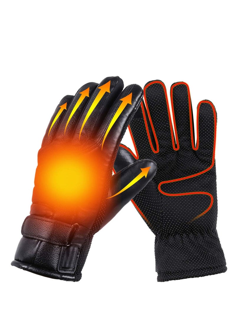 SYOSI USB Heated Gloves, for Men and Women Winter Thermal Gloves, Hand Warmers Electric Heating Gloves, Touchscreen Design, for Motorcycling Cycling Working Skiing Hiking Camping Fishing - Image 1