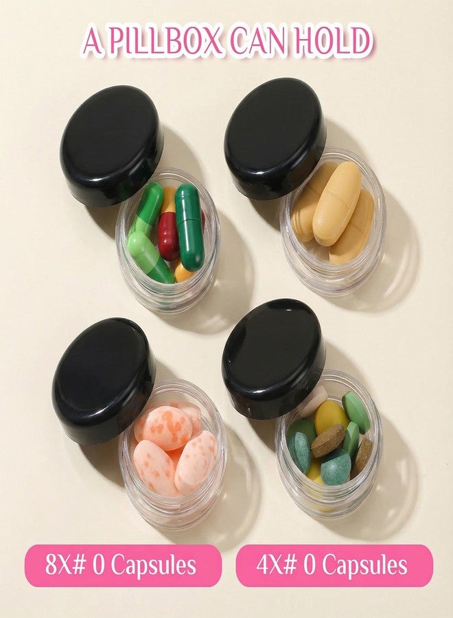Dimeho Small Pill Organizer Box, 8 Pcs Travel Pill Case Holder Portable Daily Mini Pills Container BPA Free Pocket Pills Medicines Storage Container for Pocket Purse Briefcase Medicines Storage Box - Image 5