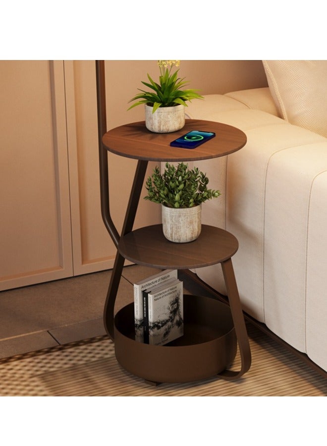 Living Room Sofa Corner Floor Lamp with Storage Rack Cream Style High-Level Vertical Table Lamp Bedroom Bedside Table Lamp - Image 5