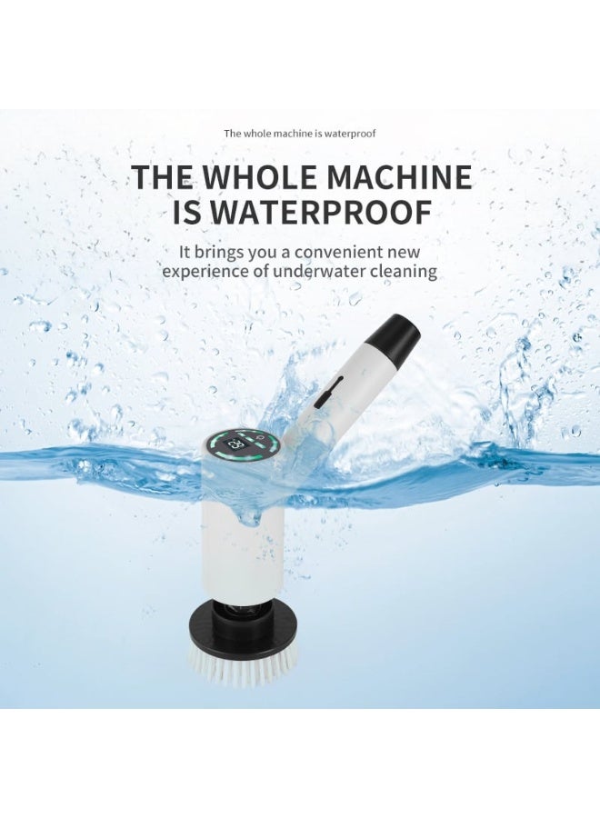 Aideli Electric Spin Scrubber, Cordless Power Cleaning Brush with 9 Replaceable Brush Heads, 3 Adjustable Speeds, Extension Handle, IPX7 Waterproof for Bathtub, Tile, Floor, Bathroom & Car - Image 3