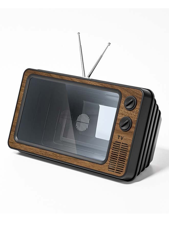 12" Retro TV Amplifier Phone Screen Magnifier - Gifts for Dad - 3D HD Mobile Phone Screen Magnifying Enlarger for Movies, Videos, Games - Fit for All Smartphones(Vintage Brown) - Image 1