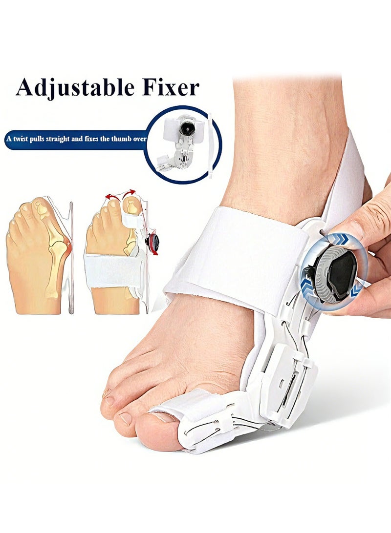 تقويم أصابع القدم، تقويم إبهام القدم الأروح، مقبض قابل للتعديل مناسب للرجال والنساء، للقدم اليمنى واليسرى. - Image 1