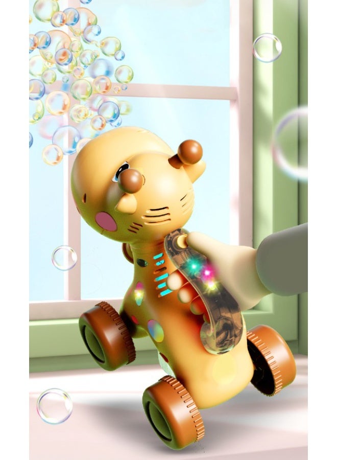 Halamodo الفقاعات متعددة الوظائف الفقاعات الرقاقية مرح الرسوم الكرتونية الطفل دفع لعبة الفقاعات الكهربائية لعبة الفقاعات ثنائية الثقوب الفقاعية الرقاقة متعددة الثقوب الفقاعية الرقاقة الفقاعية الفقاعية الرقاقة متعدد الثقوب آلة الفقاقيع الرقاقية تصميم ضوء لطيف مادة ملائمة للبيئة كسر 2 ارتفاعات قابلة للتعديل رافعة عجلة مضادة للانزلاق فائقة السميكة في الداخل والخارج استخدام الفقاقيع تجميع سهل - Image 4