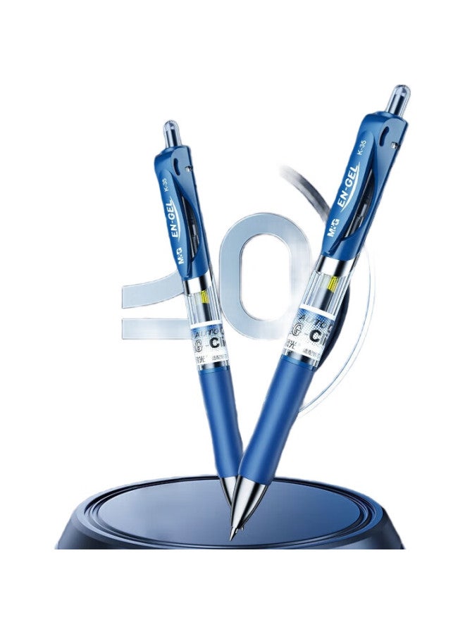M.G Chenguang (M&G) Retractable Gel Pen K35/0.5Mm, Ink Blue, Classic Retractable Bullet Tip, Carbon Ink Signing Pen, Medical Prescription Pen, Office Pen, K35B1, 6 Pieces - Image 3