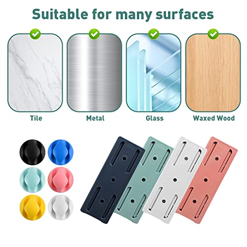 Jaxbo 18 Pcs Adhesive Punch-Free Socket Holder ，Power Strip Fixator Wall Mount with Self Adhesive Power Strip for Organizing Cable Wires - Image 5