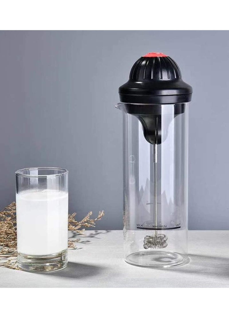 عام خلاط الحليب، خلاط الرغوة الكهربائية، خلاط رغوة القهوة، خلاط ميلك شيك، يعمل بالبطارية، إبريق رغوة لاتيه كابتشينو، خلاط قهوة، آلة خفق، إبريق كبير لرغوة الحليب، كوب - Image 3