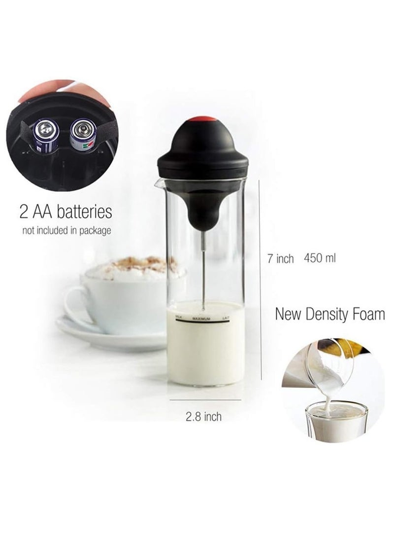 عام خلاط الحليب، خلاط الرغوة الكهربائية، خلاط رغوة القهوة، خلاط ميلك شيك، يعمل بالبطارية، إبريق رغوة لاتيه كابتشينو، خلاط قهوة، آلة خفق، إبريق كبير لرغوة الحليب، كوب - Image 4