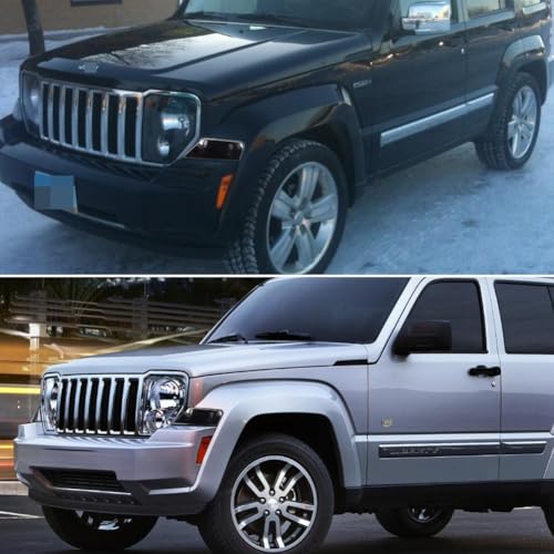 Tonsya For 2008 2009 2010 2011 2012 Jeep Liberty Front Bumper Signal Side Marker housing Smoked Lens 57010124AA-PFM, 57010125AA-PFM，‎CH2520145, CH2521145 - Image 5