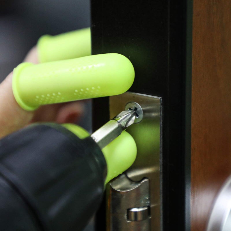 SAVITA 24PCS Silicone Finger Protectors Colored Rubber Finger Tips Finger Cover Caps for Hot Glue Sewing Crafts Wax Resin Honey Adhesives Writing Sorting Tasks in 3 Sizes (Small, Medium, Large) - Image 5