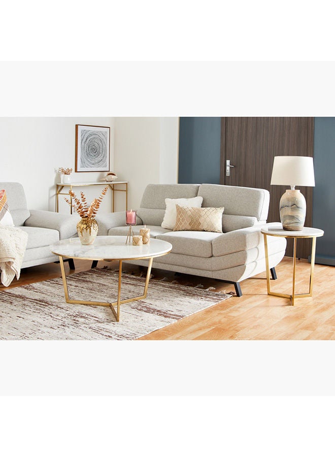 Home Box Willow Marble Top End Table 50x55x50 cm  - Image 4