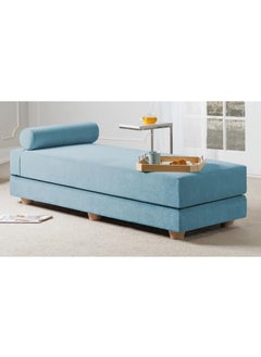 LEGACY OF COMFORT LEGACY OF COMFORT Frohna Daybed FoldOut Bench Premium Chenille for Living Room Light Blue  - Image 3