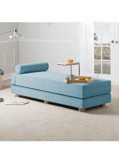 LEGACY OF COMFORT LEGACY OF COMFORT Frohna Daybed FoldOut Bench Premium Chenille for Living Room Light Blue  - Image 1