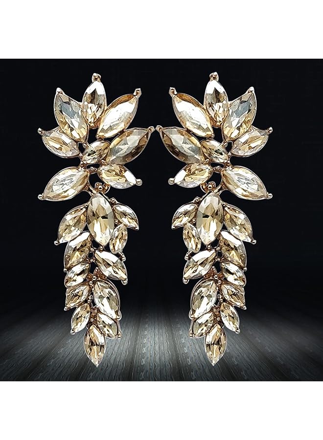 Jewelery Gold Plated Crystal Earrings For Girls And Women