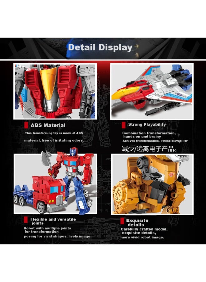 TEMI Tangmi Transforming Robot, Bumblebee, Optimus Prime, Car, Alloy Model, Boys' Holiday And Birthday Gift - Image 5