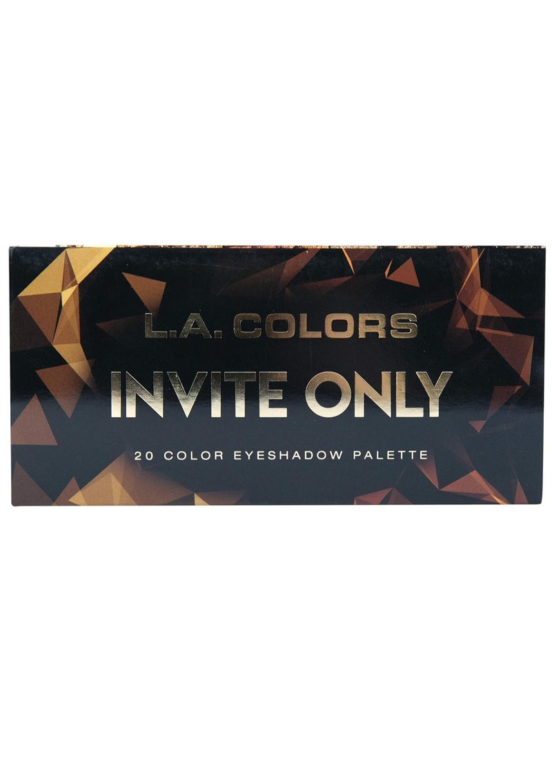 LA Colors L.A. Colors 20 Color Eyeshadow Palette with Mattes, Shimmers, and Metallics Invite Only 22g  - Image 3