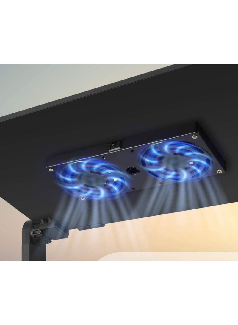 Generic T8 Multi-Function Laptop Stand – Aluminum Ergonomic Desk Design with Dual USB Cooling Fans (Black)  - Image 5