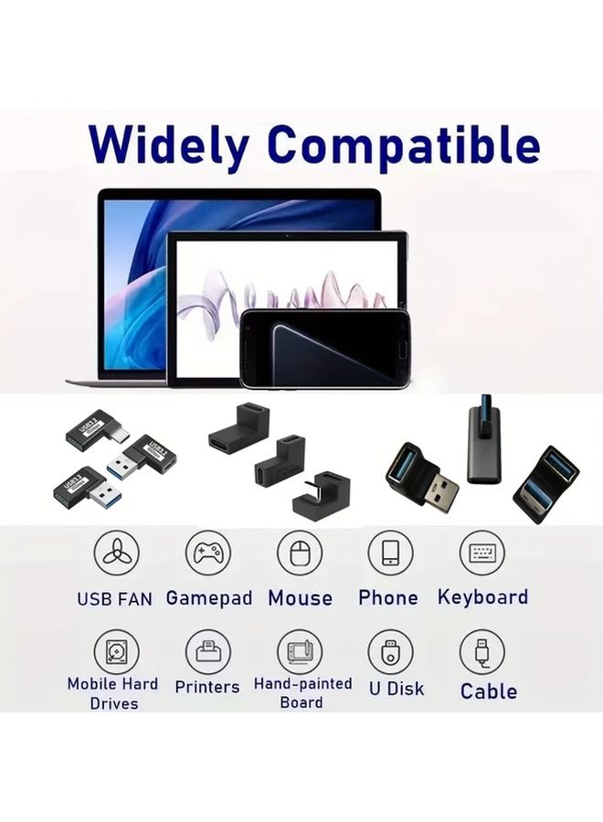 USB Male To Female U Type Adapter 2 Pack For Phone Computer Tablet - Image 4