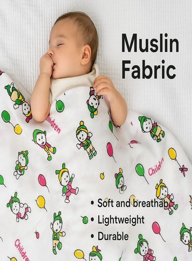 Firstblow 100% Muslin Cotton Swaddle for New Born Baby | Ultra Soft Baby Swaddle wrap for New Born | Organic Muslin Blanket for New Born Baby | Size-110cm x 100cm (42"x39") - Image 4