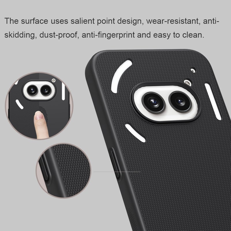 HuHa Case Cover For Nothing Phone 2a / 2a Plus NILLKIN Frosted Shield Phone Protective Case(Black) - Image 4
