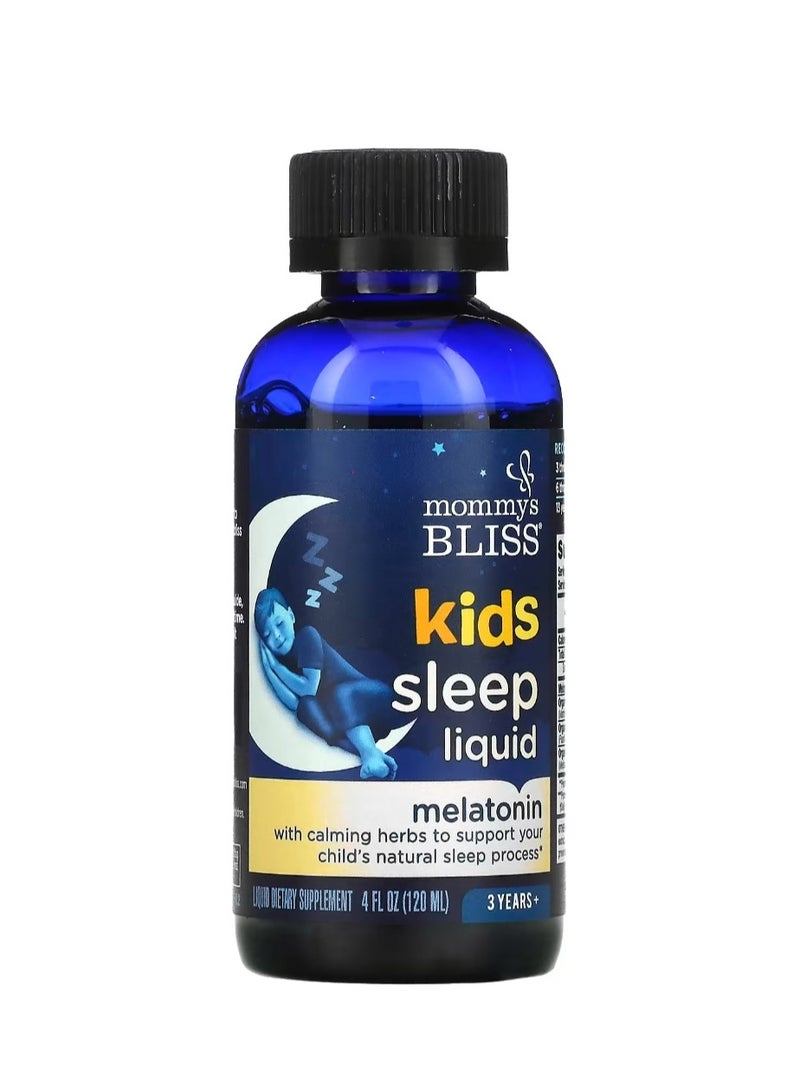 Mommy's Bliss Kids Sleep Liquid Melatonin Kids 3 Yrs + Natural Grape 4 fl oz (120 ml) - Image 2